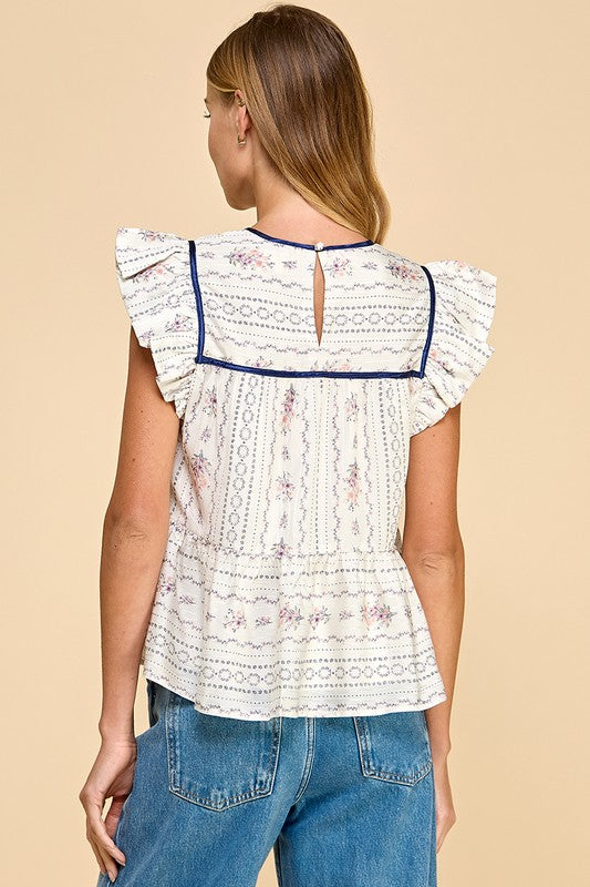 Florist Peplum Top