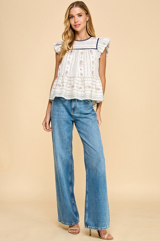 Florist Peplum Top