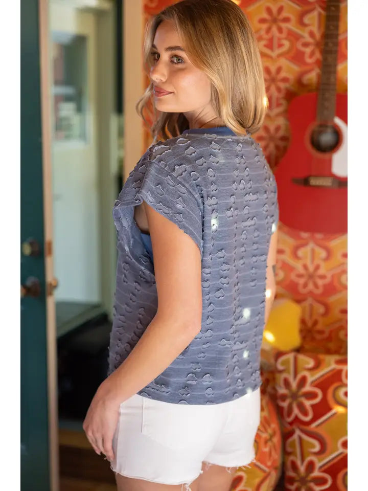 Distressed Knit Top