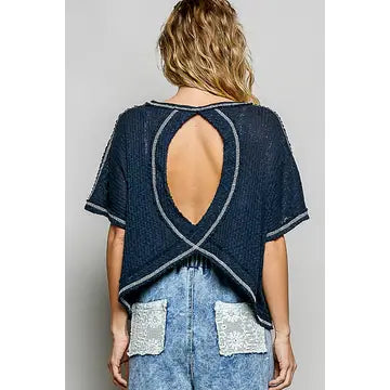 American Flag Patch Top