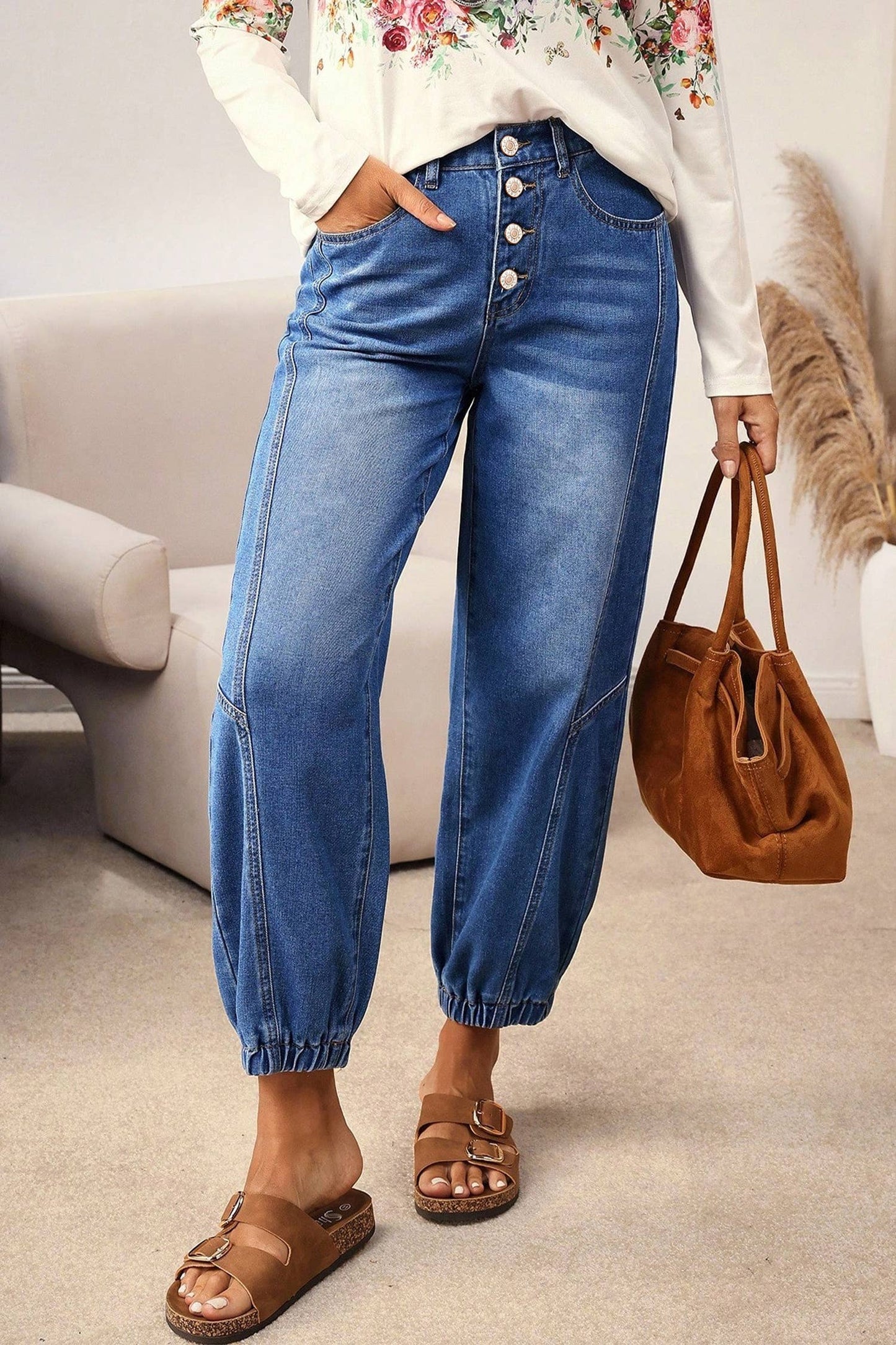 4 Button Front Jeans