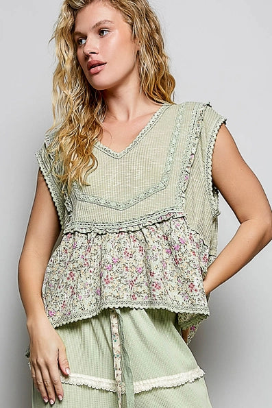 V-Neck Floral Top