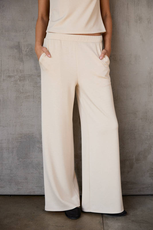 WAISTBAND STRAIGHT LEG PANTS