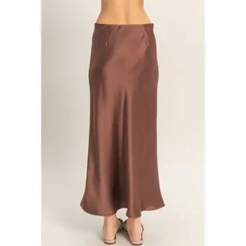 Satin Midi Skirt