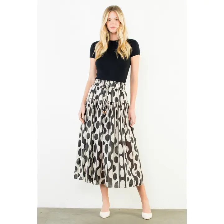 Geometric print skirt