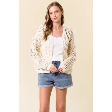 Crochet Open Cardigan