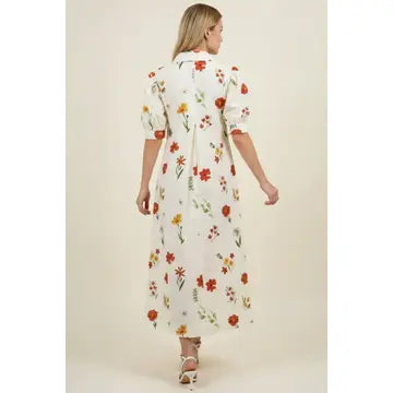 Floral Front Pleat Dress