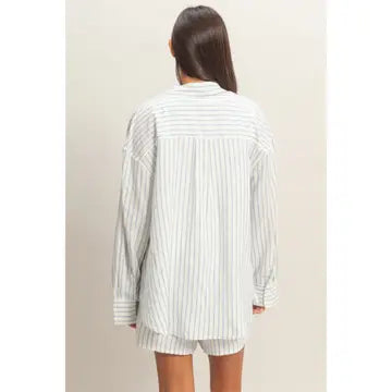 Striped Button-Up Shirt
