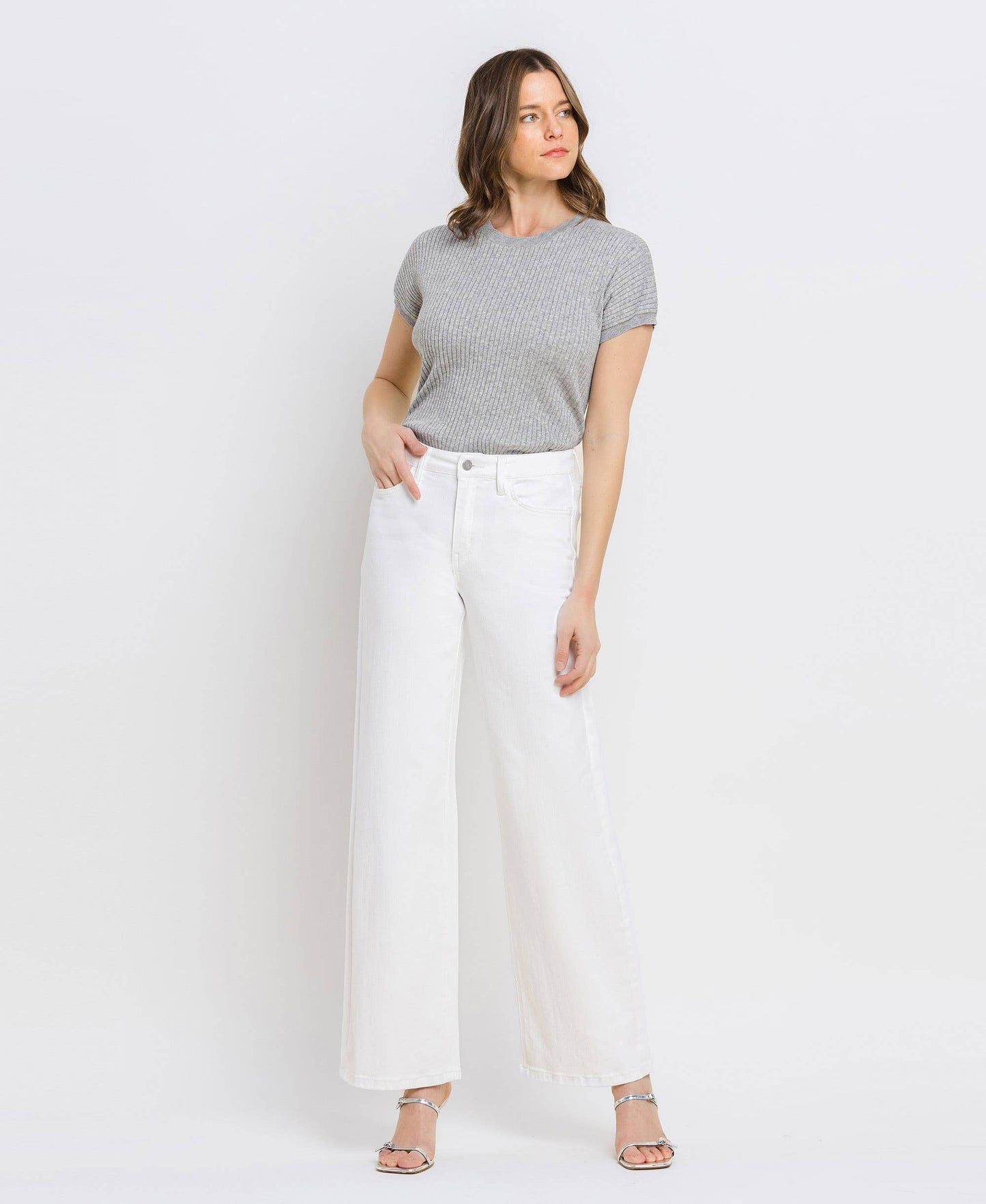 HIGH RISE WIDE LEG JEANS