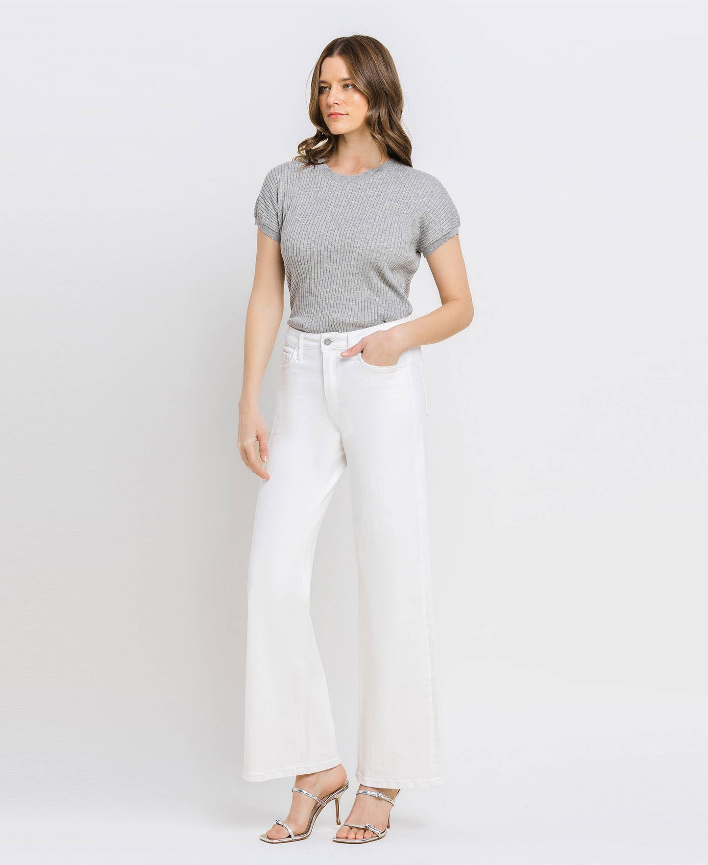 HIGH RISE WIDE LEG JEANS