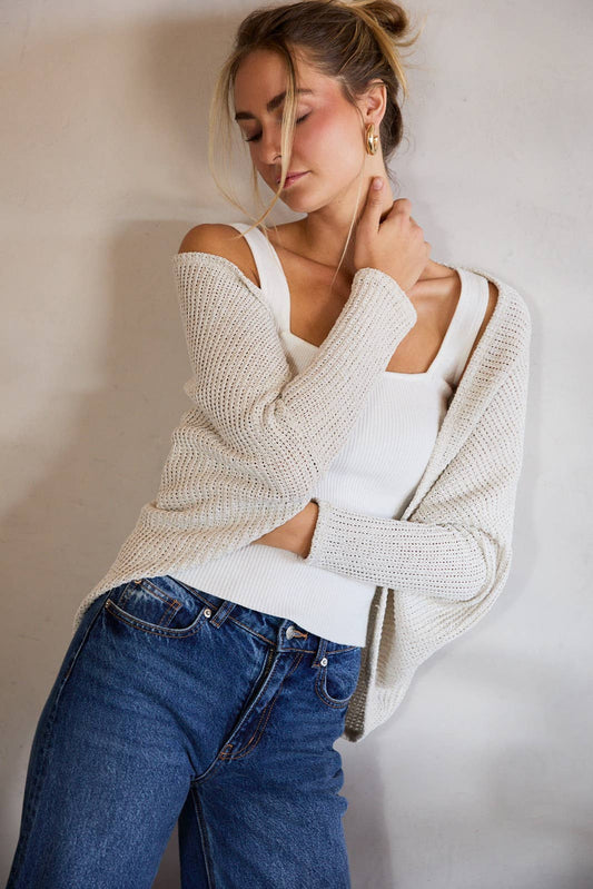 LONG SLEEVE DOLMAN CARDIGAN