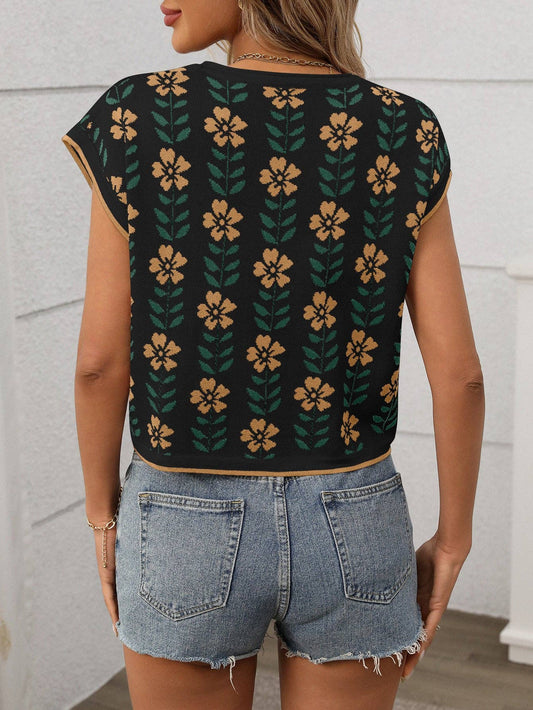 Retro Floral Top