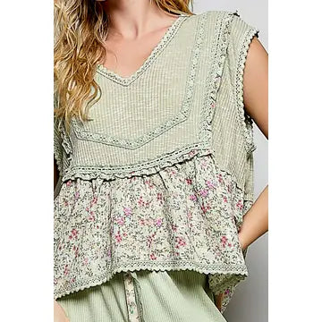 V-Neck Floral Top