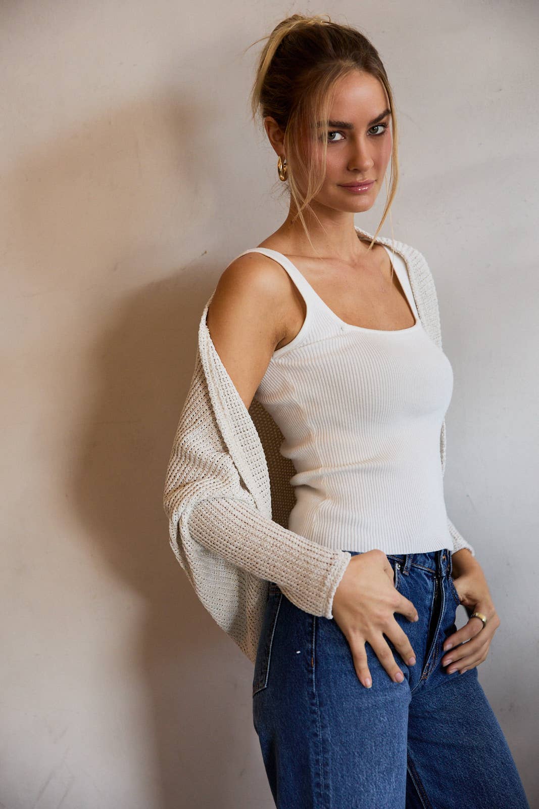 LONG SLEEVE DOLMAN CARDIGAN