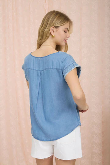 CHAMBRAY TOP