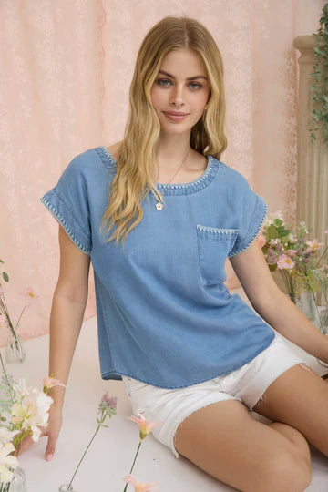 CHAMBRAY TOP