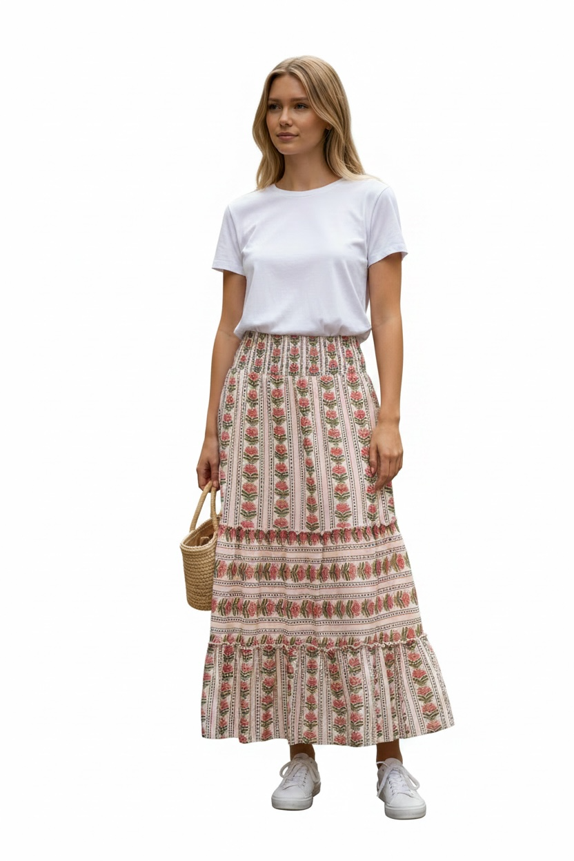 Pink Flower skirt