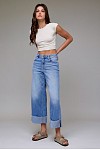 Cuffed High Rise Wide Leg