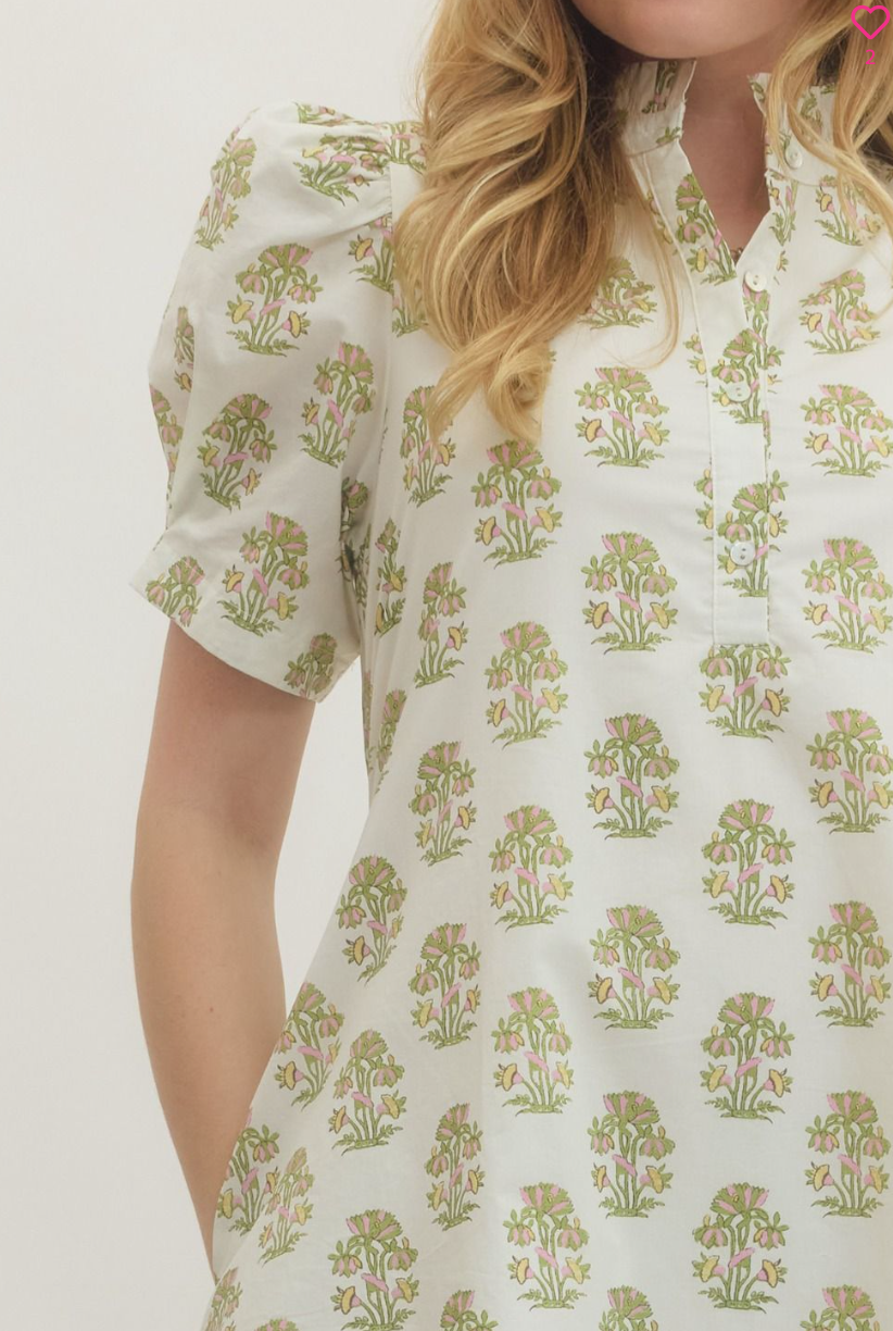 Floral Puff Sleeve Dress