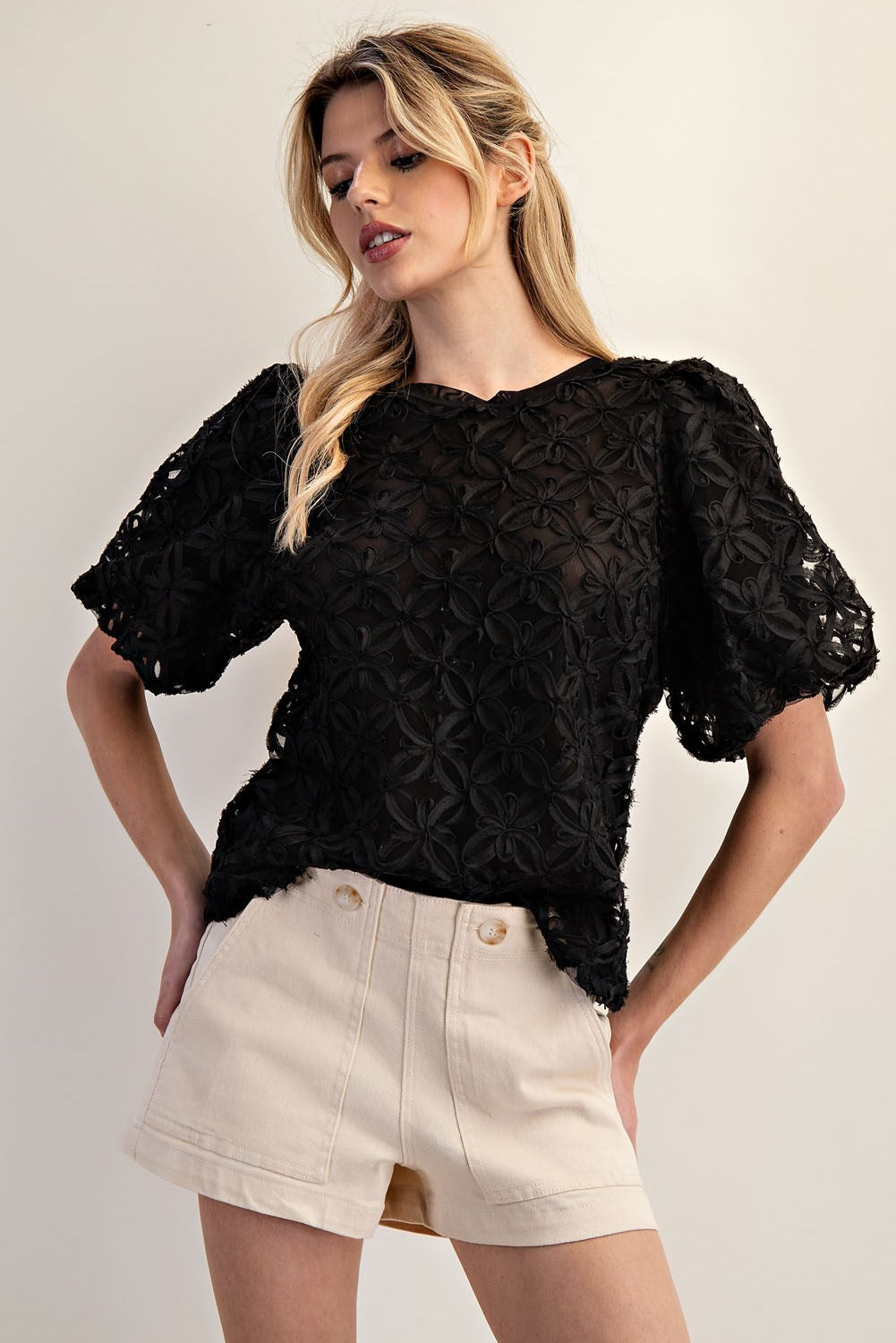 Floral Lace Blouse Top