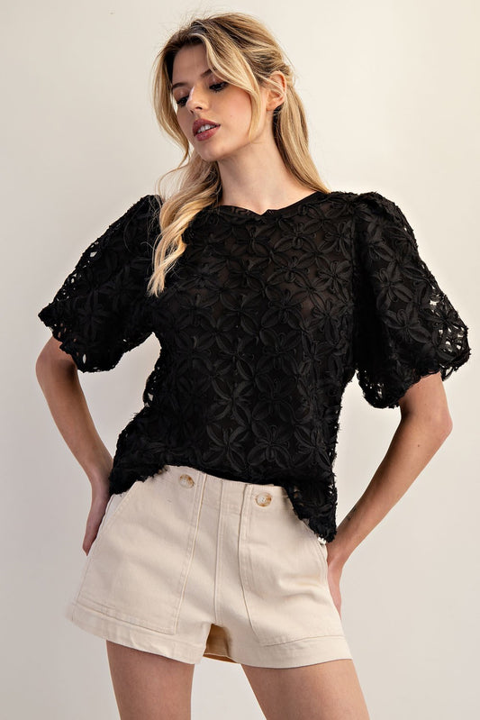 Floral Lace Blouse Top