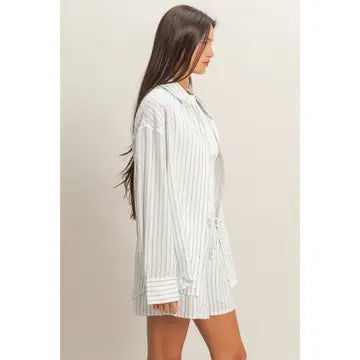 Striped Button-Up Shirt