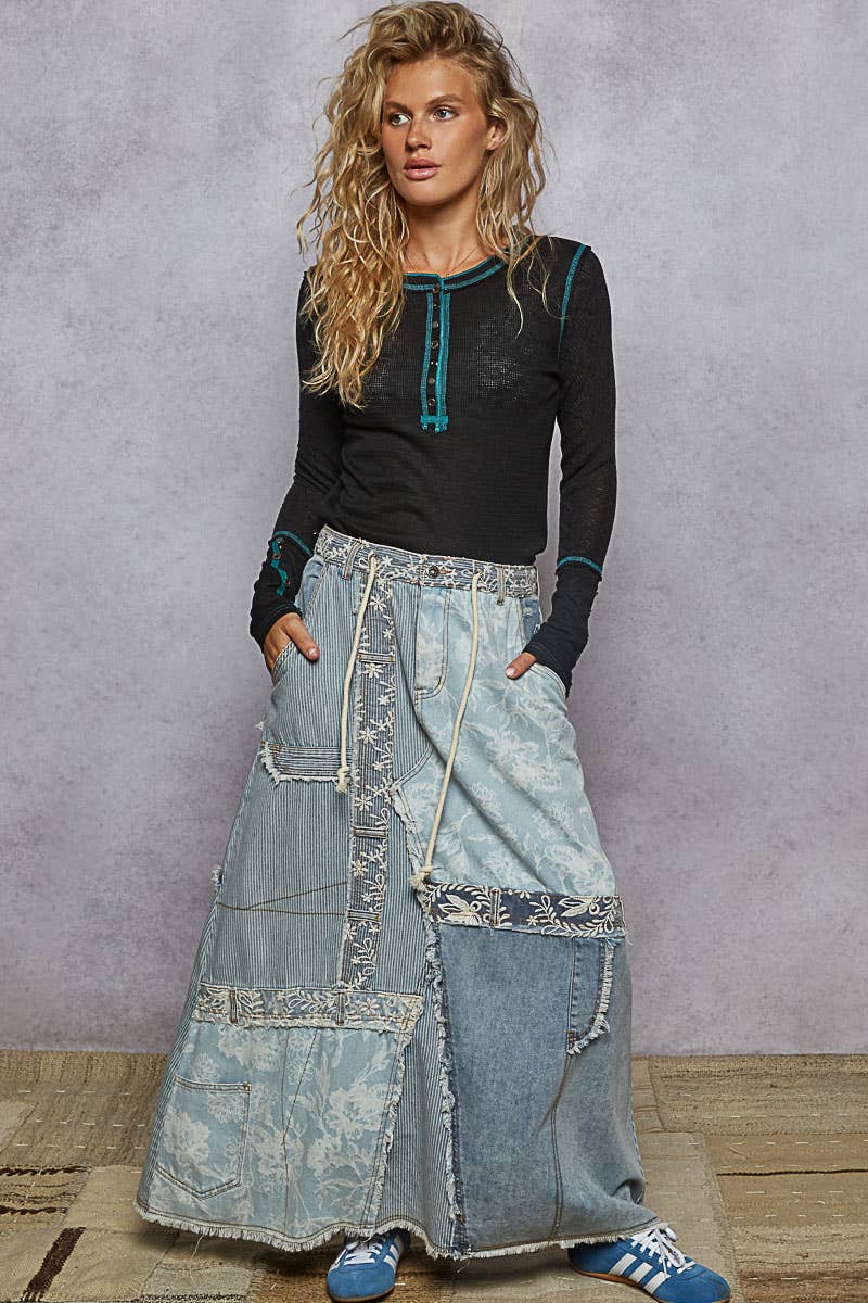 Round neck solid cut top