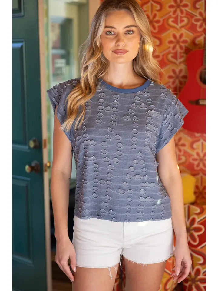 Distressed Knit Top