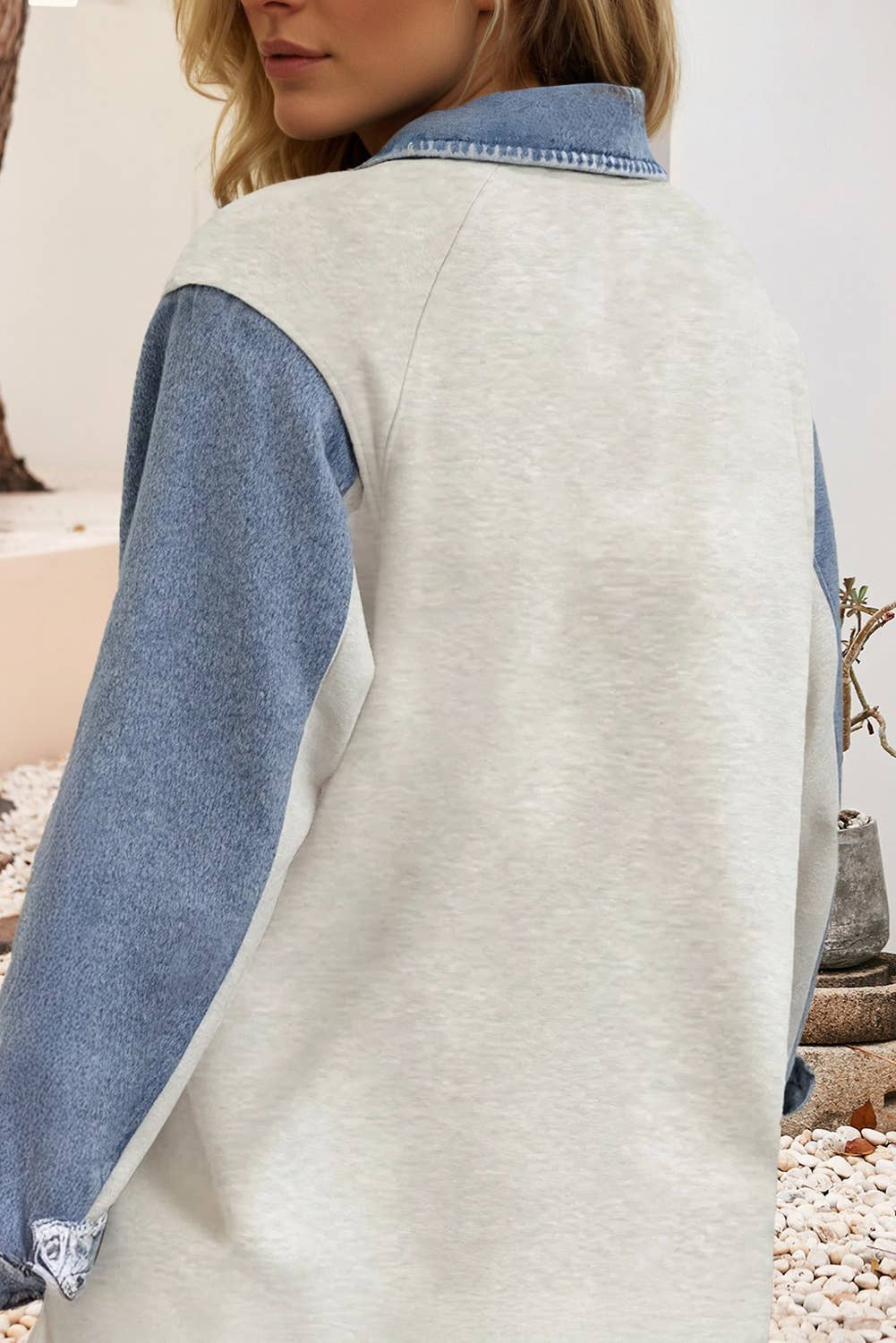 Denim Patchwork Top