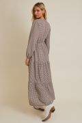 V Neck Long Sleeve Maxi