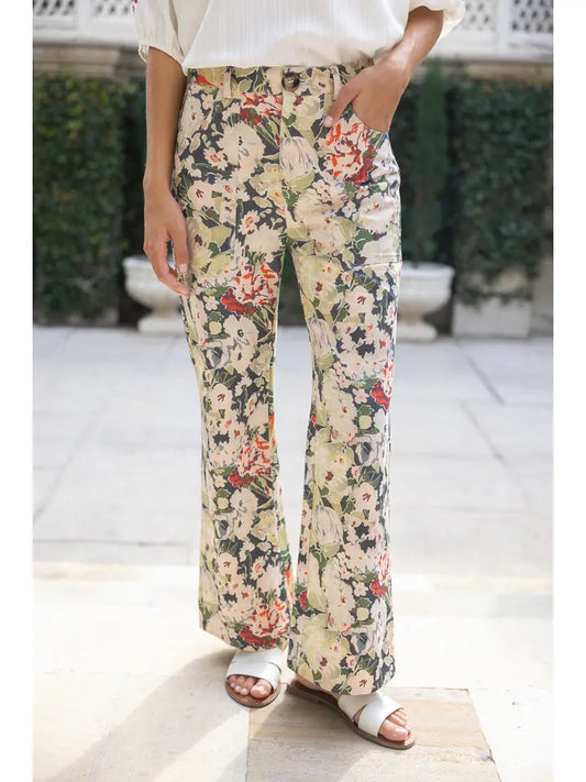 Floral Olive Pants