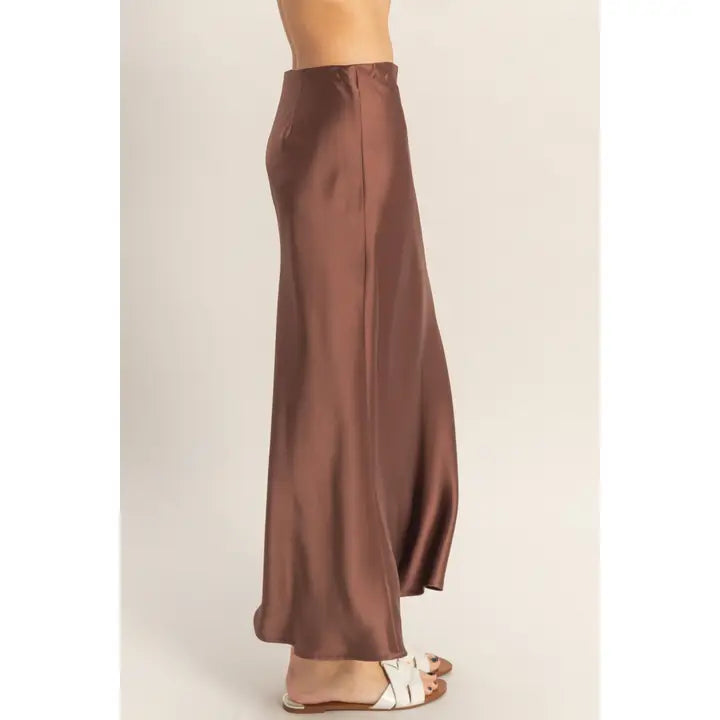 Satin Midi Skirt