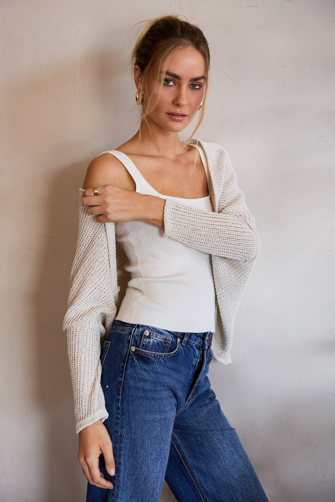 LONG SLEEVE DOLMAN CARDIGAN