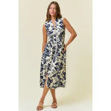Paisley Printed Smocked Dress