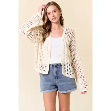 Crochet Open Cardigan