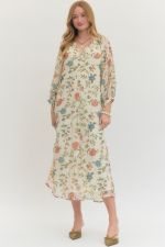 Caroline V-Neck Floral Dress