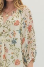 Caroline V-Neck Floral Dress
