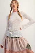 Long sleeve lace top
