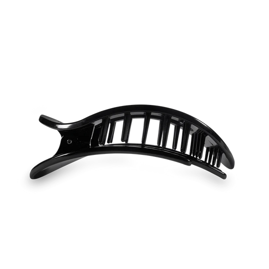 Jet Black Flat Clip Teletie