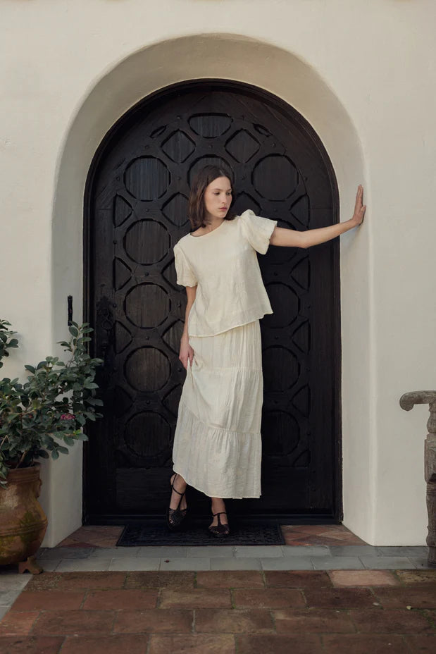 Embroidery Tiered Skirt